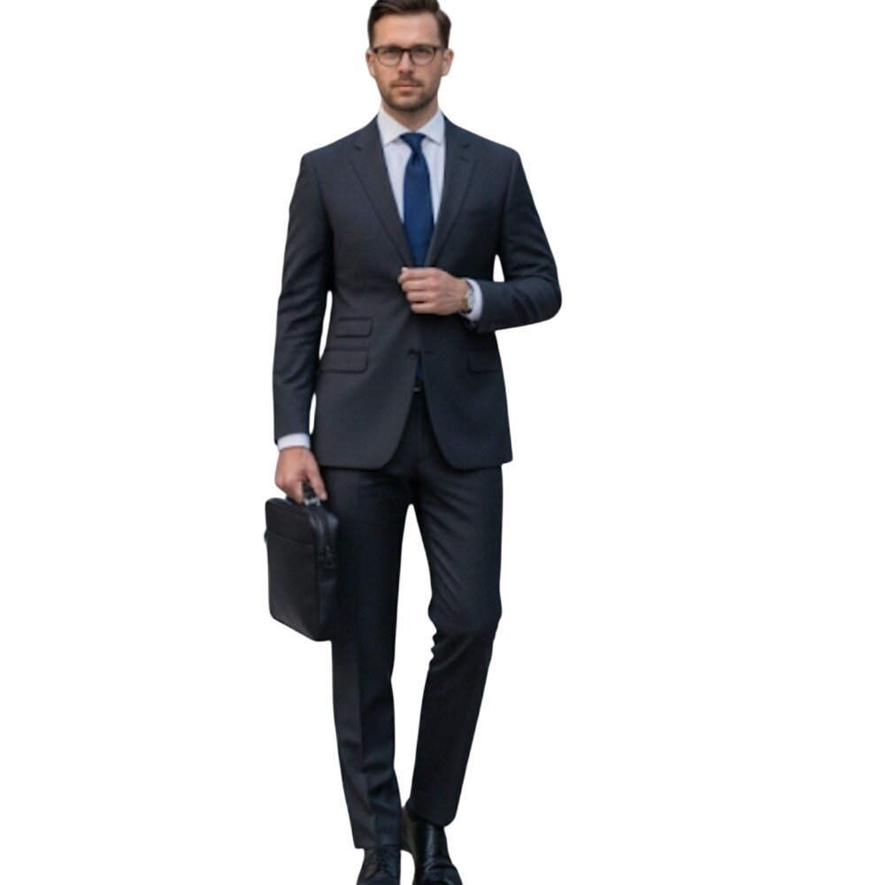 Lauren Ralph Lauren 100% Wool 2-Piece Suit Sport Coat Corpcore 50R 42W Pant Gray